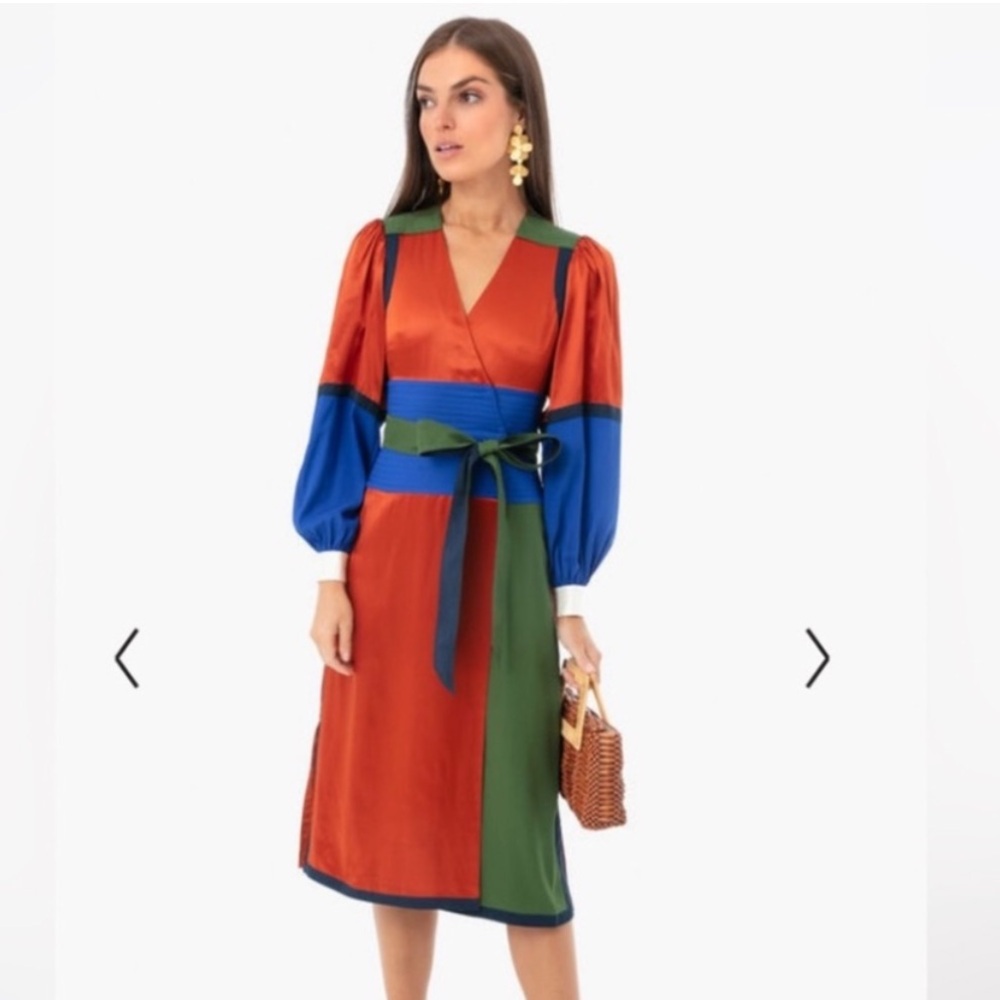 Tory Burch Colorblock Wrap Dress